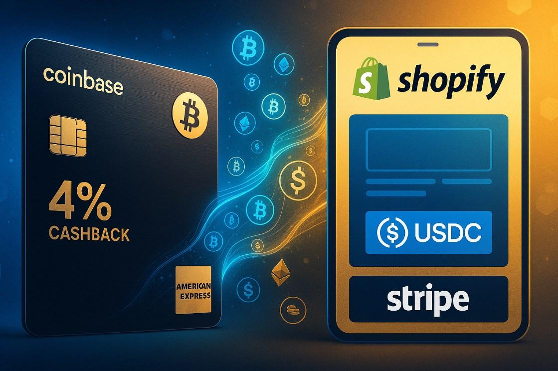 Coinbase and Amex Launch 4% BTC Credit Card, Stripe and USDC Team Up with Shopify